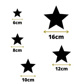 GDirect 26x Star Wall Stickers Vinyl Decals Children's Room Nusery Boys Girls Transfer Gold (Black)