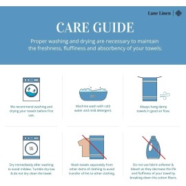 LANE LINEN Kitchen Towels Set - 100% Pure Cotton Dish Towels for Kitchen, Super