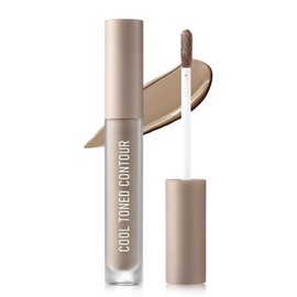 Cool Toned Cream Liquid Contour Stick,Cool Grey Natural Smooth Bronzer Stick For Sun Sculpt Look,Lightweight Buildable Blendable Long Lasting Liquid Contouring Makeup for Face Shaping,Vegan Formula-02