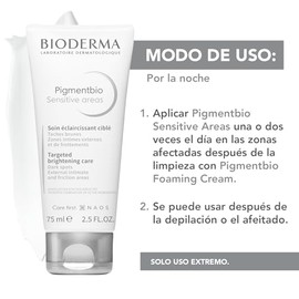 BIODERMA, Crema Despigmentante, Pigmentbio Sensitive Areas, Crema Hidratante para Cuerpo, Reduce Manchas Oscuras, 75ml                                