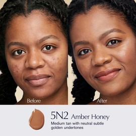 Este Lauder Este Lauder Futurist Hydra Rescue Moisturizing Foundation SPF 45 for a 12-Hour Glow, 1.2 Fl Oz, 5N2 Amber Honey