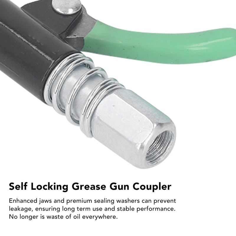 Single Handle Grease Gun Coupler Leakage Proof Self Locking Quick