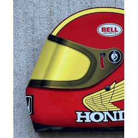 WOW!!!  Honda Motorcycle  racing  Race Car Helmet Style Sign