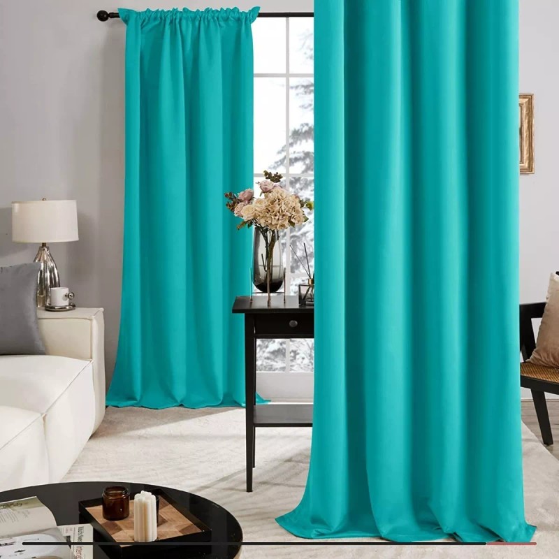 Deconovo Store 2 Cortina Forro Blackout Aislamiento Térmico Ruido 132x160cm