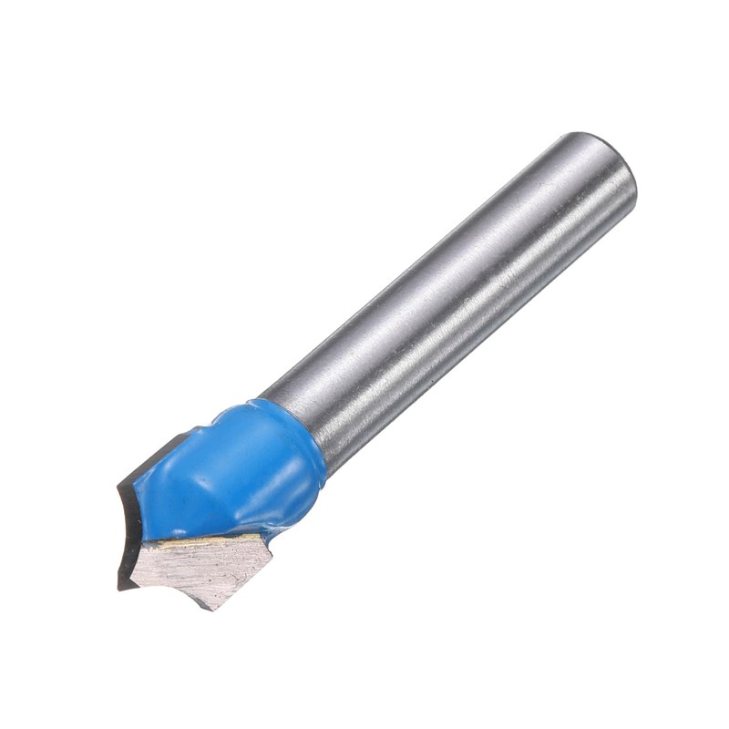 sourcing map Point Cutting Roundover Router Bit 3/16" Radius 1/4"