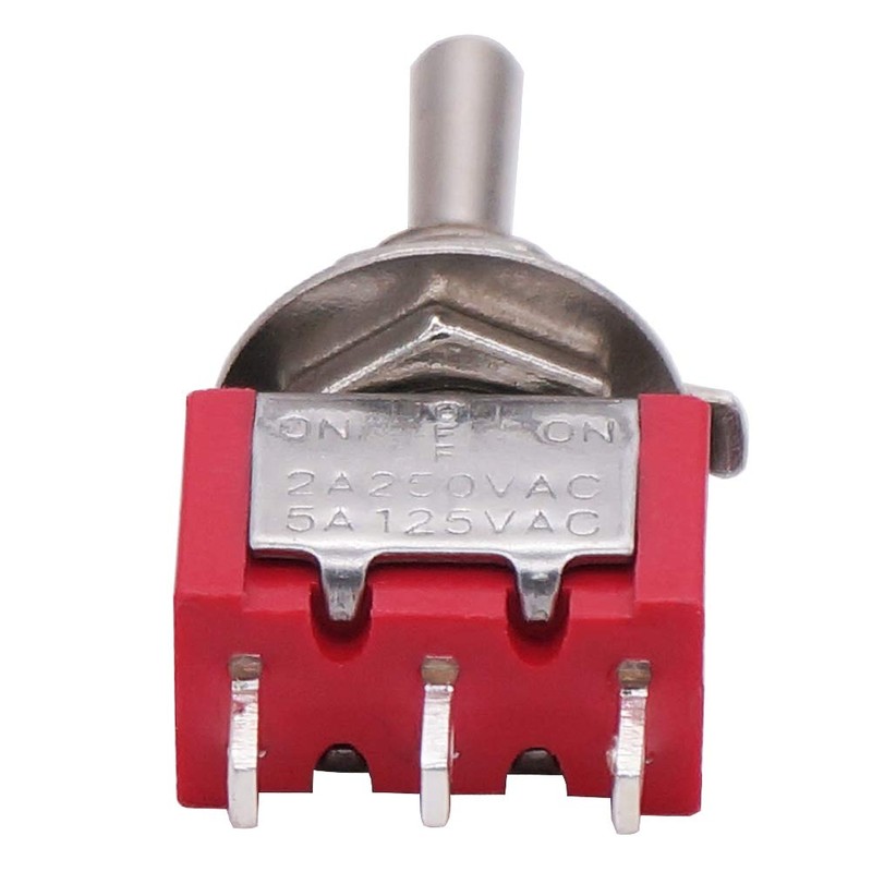 Twidec/6Pcs Mini Momentary Toggle Switch SPDT 3 Position 3 Pins