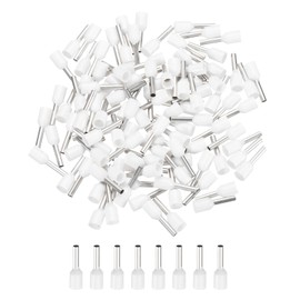 MECCANIXITY 250 Pcs Insulated Ferrule Electrical Wire Connectors Wire Terminals Wire Crimp Connector Kit 16 AWG for Electrical Projects Industrial Chemical Industry, White