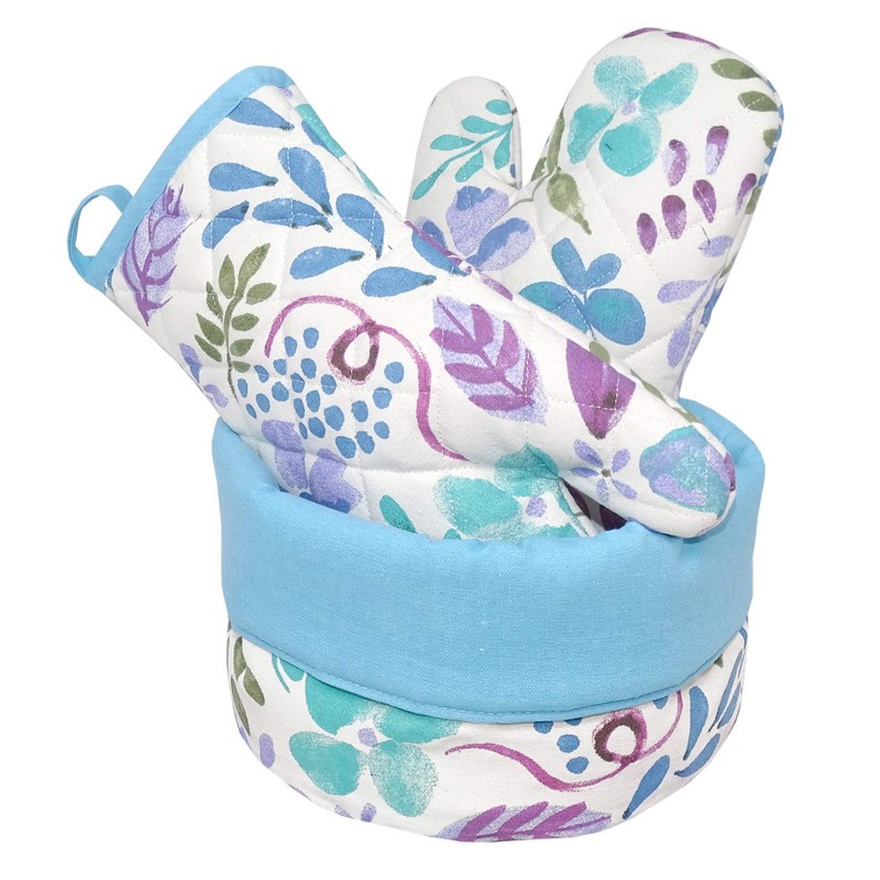 Lashuma Bread Basket Kitchen Cotton Decorative Basket Colourful Watercolour Basket