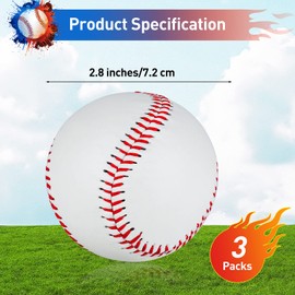 durony 3パック 暗闇で光る 野球 ライトアップ 野球公式サイズ 9 男の子と女の子への野球ギフト 野球ファンアクセサリー スクールゲーム アウトドアアクティビティ