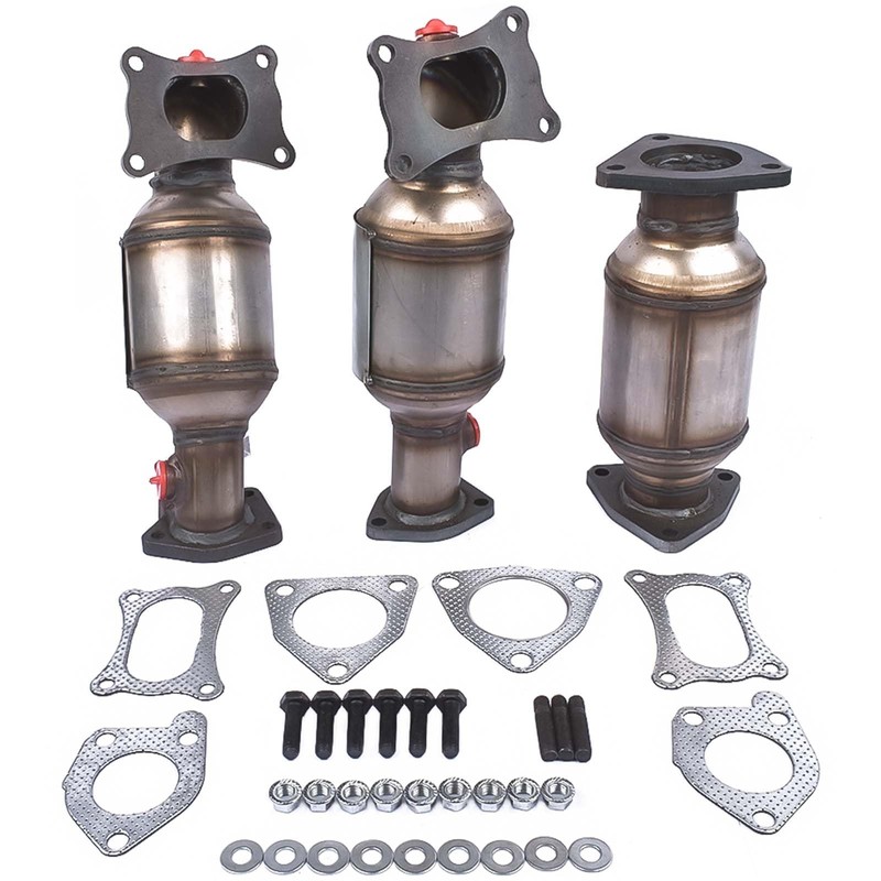 Complete Catalytic Converters (Bank1, 2 and Rear) Replacement for 2009-2015
