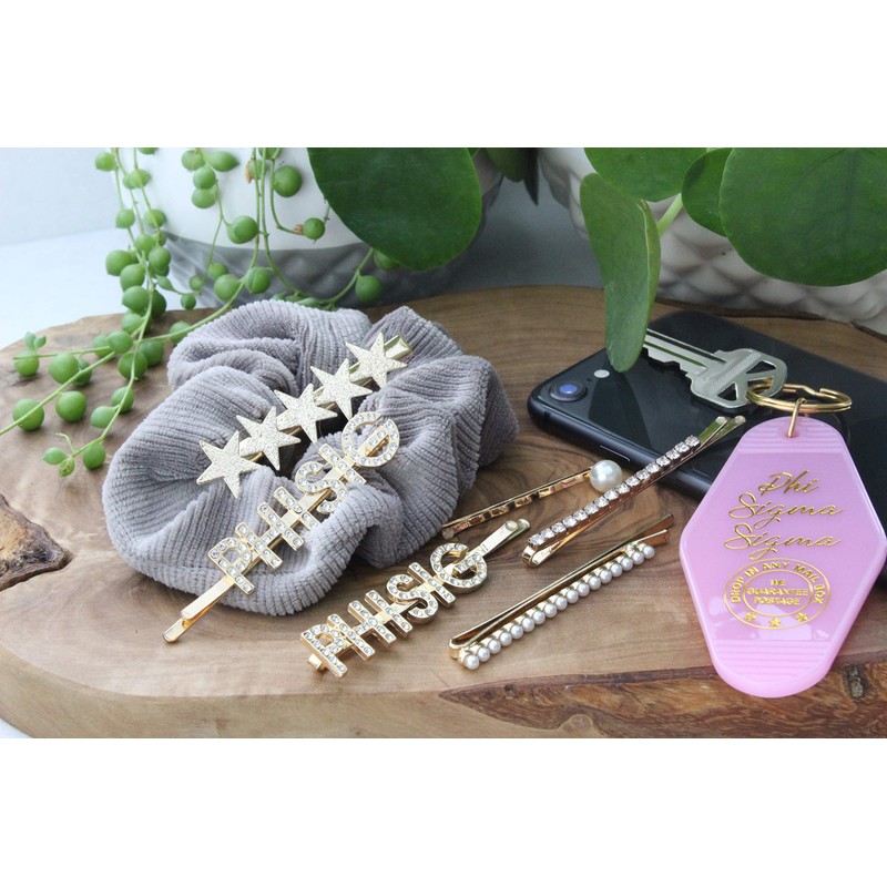 Phi Sigma Sigma - Sorority Hair Clips - 6/pack