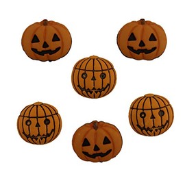 Buttons Galore - Juego de 6 botones surtidos de Halloween para coser y manualidades - Paquete de 6 paquetes de botones, maíz caramelo, linternas Jack O y más