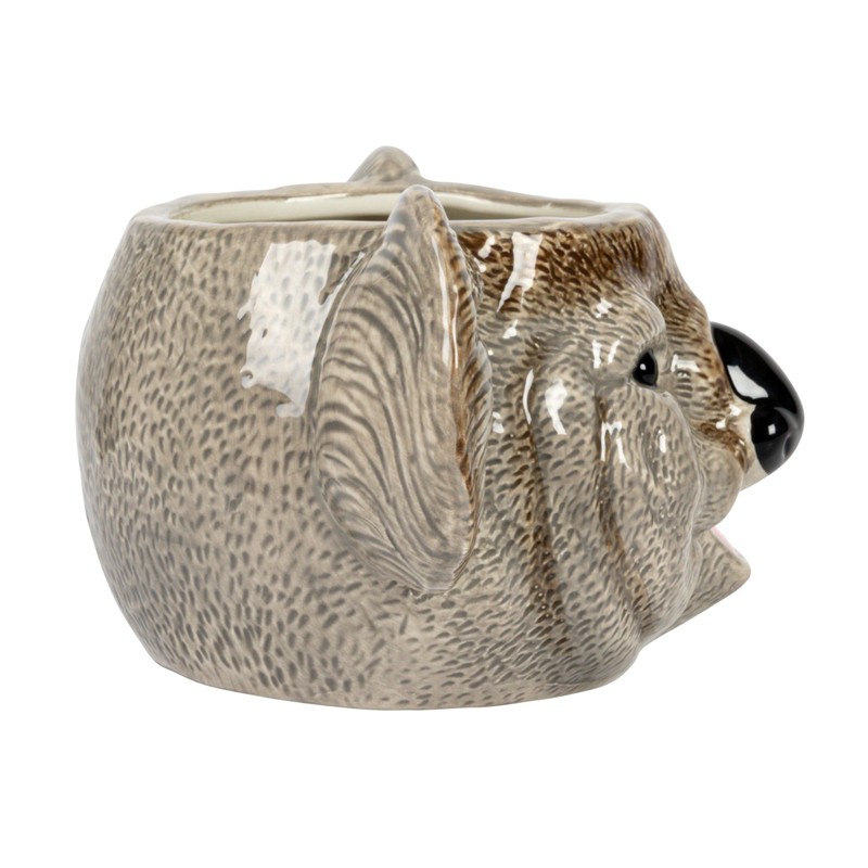 Creative Co-Op 7.75 Inches Round Ceramic Koala Head, Holds 5