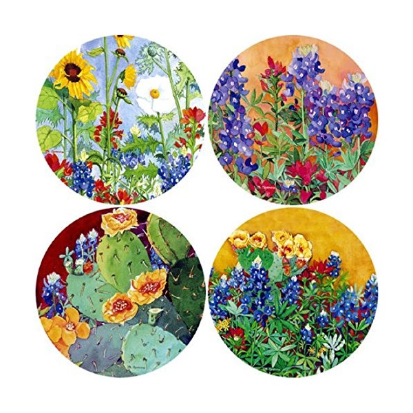 Texas Wildflowers Absorbent Coasters