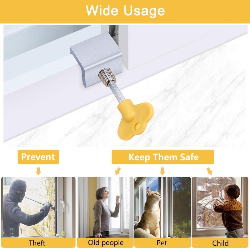 ZFYQ Window Locks, 6 Pack Sliding Windows with Keys, Freely
