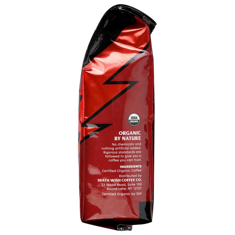 Death Wish Coffee Co Organic Dark Roast Ground Coffee, 10