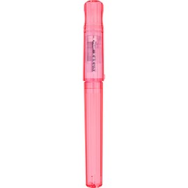 PILOT Pluma Fuente Kakuno, barril color coral traslúcido, punto mediano, estuche con una pieza