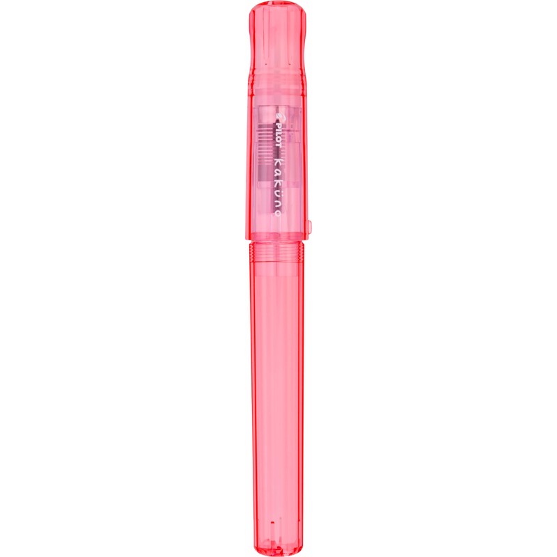 PILOT Pluma Fuente Kakuno, barril color coral traslúcido, punto mediano,