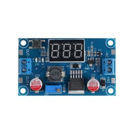 ShillehTek LM2596 DC-DC Adjustable Step-Down Power Supply Module – Buck Converter with Digital Voltmeter Display, 4.0-40V Input, 1.25-37V Output for Arduino, DIY, Electronics Projects