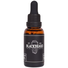 Blackbeard Serum para Barba y Cabello, Fórmula Fuerte 10% con Cafeína y Aceites Esenciales, Gotero 30ml, Negro, Ayuda al Cuero Cabelludo Blackbeard