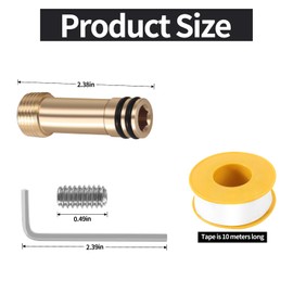 1247986 Supply Adapter Asm-0.313-0.813 Roughin,Extender To Mount The Shower Drop Elbow To The Shower Wall,Compatible With K-98350 Awaken Wall Supply Elbow,Brass