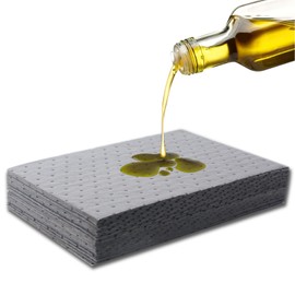 LANZLC Universal Oil Absorbing Wipes, Oil Binding Mat, 30 Pieces, Oil Care Mat, Suction Mat for Oil Drops, Oil Absorbing Upholstery/Mats for Workshop, Garage, Water-based Spills, Oil 25 x 33 cm