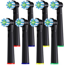 Scotzel Replacement Heads Compatible with Oral B Pro 1000, Pro 500, Genius X, Samrt 1500Series Electric Toothbrush, 8 Count Toothbrush Heads Compatible with Oral B