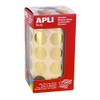 Apli-Agipa 26533 gommette Round Diameter 20 mm Metallic Gold Roll