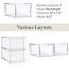 STORi Audrey Stackable Clear Bin Plastic Organizer Drawers | 2