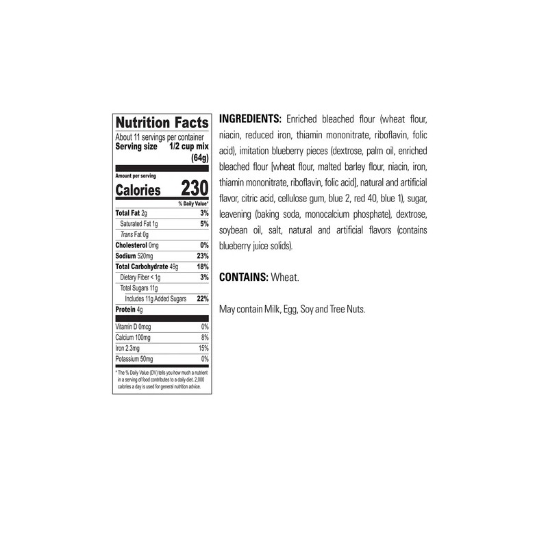 Krusteaz Blueberry Pancake Mix 25.2 Ounce Pack of 2 Easy