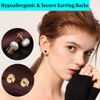 12PCS 925 Silver Earring Backs Replacements, 18K Gold Plated Hypoallergenic