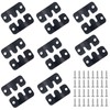 16 PCS Interlocking Flush Mount Bracket Black Stainless Steel Picture