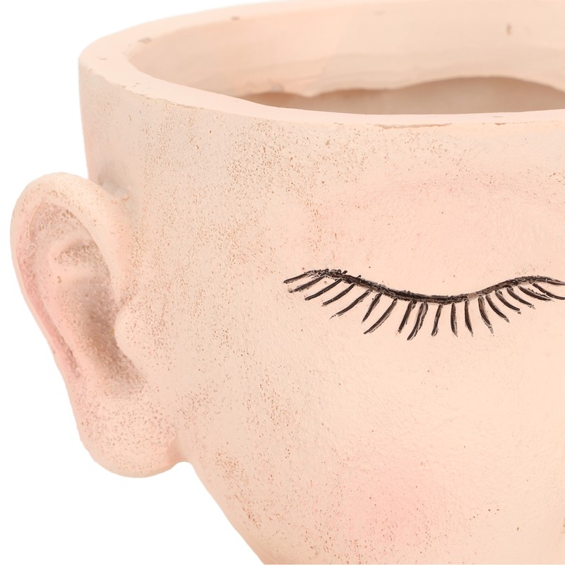Flower Pot Girl and Dog Cute Style Bottom Drainage Hole