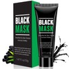 Charcoal Blackhead Remover Mask with Brush - Peel Off Blackhead Mask for All Skin Types - Targeted Nose Blackhead Remover