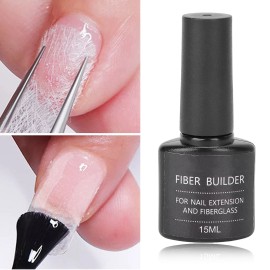 Unbranded Nail Extension Fiberglass Kit 15ml Extension Gel+10pcs Fiberglass Sheet Nail DIY