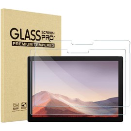 ProCase 2 Pack Screen Protector for Surface Pro 7 Plus/Pro 7 / Pro 6 / Pro 5 / Pro 4, Tempered Glass Screen Film Guard Screen Protector for 12.3 Inch Suface Pro 7 Plus Surface Pro 7 6 5 4