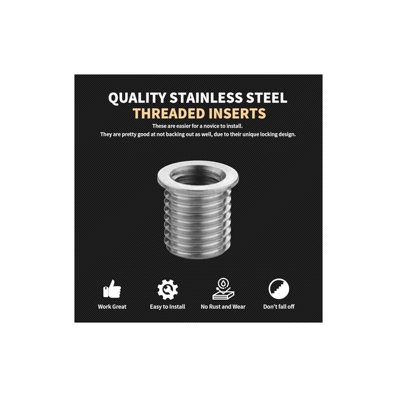 Thread Repair Inserts M8x1.25x11.7mm Insert Qty 10 Stainless Steel
