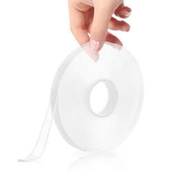 Transparent Double-Sided Tape Heavy Duty, 16.4ft Nano Clear Strong Adhesive Installation Tape, High Temperature Resistant Waterproof Decorative Tape for Wall, Photos, Hanging Decoration Poster Craft