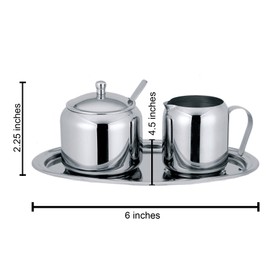 Cuisinox 5-Piece Cream and Sugar Set, Stainless Steel