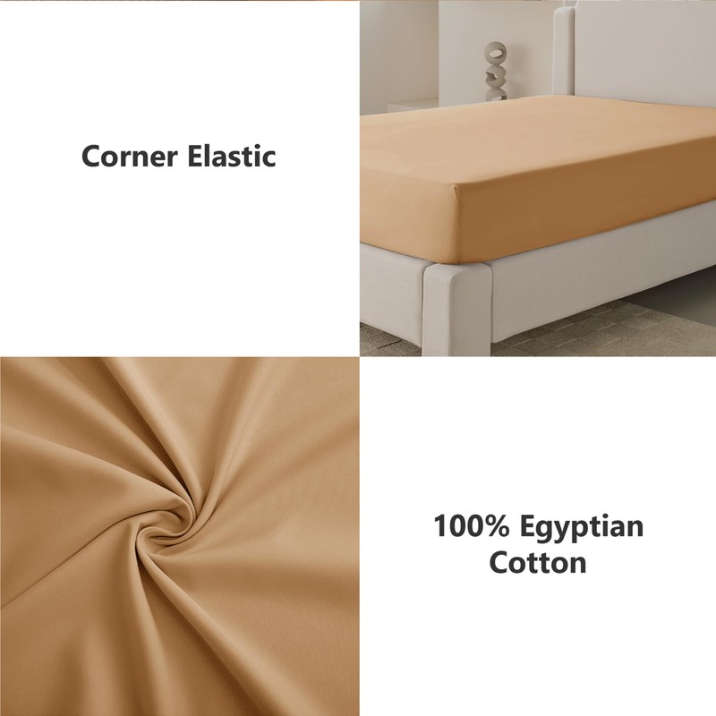 My Home Store Fitted Sheet 100% Egyptian Cotton 300TC Hotel