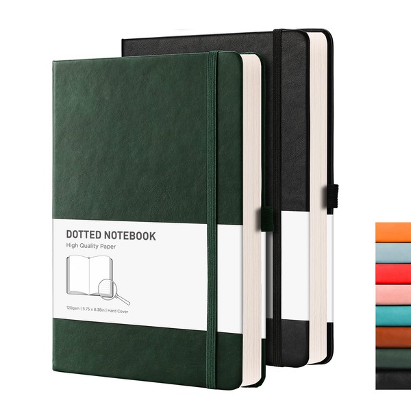 RETTACY Dotted Bullet Grid Journal 2 Pack - Dot Grid