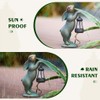 AIXXCUVQ Outdoor Rabbit Garden Ornaments with Solar Lantern Decoration for