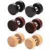 YZstyle 8mm Wood Faux Gauges Plugs Earrings for Men Women