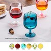 MIYOPESI 12oz Colorful Stemmed Wines Cups (Set of 8), Shatter-Proof