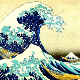 CafePress The Great Wave Off Kanagawa Tote Bag Reusable Natural Beige Canvas Shopping Bag