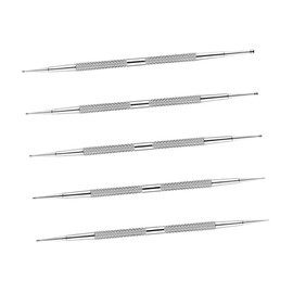 Ipetboom 5pcs Nail Dotting Tools - Dual-ended Stainless Steel Manicure Pen Set for Creating Detailed Nail Art Designs DIY Projects