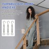 PATIKIL M4 Hook & Eye Turnbuckle, 3 Pcs Stainless Steel