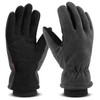 Ozero Winter Thermal Windproof Leather Gloves 1 Pair, grey, m