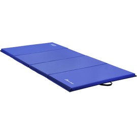 Folding Gymnastics Mat, Foldable Tumbling Mat for Kids, PU Leather Exercise Mat with Carrying Handles, Gymnastics Equipment for Home Gyms Training Yoga, Multiple Colors