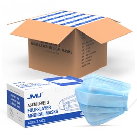 JMU 2000 Pcs Disposable Medical Face Mask for Adults, 4-Ply ASTM Level 3 ProcedureMasks, 40Box, Blue